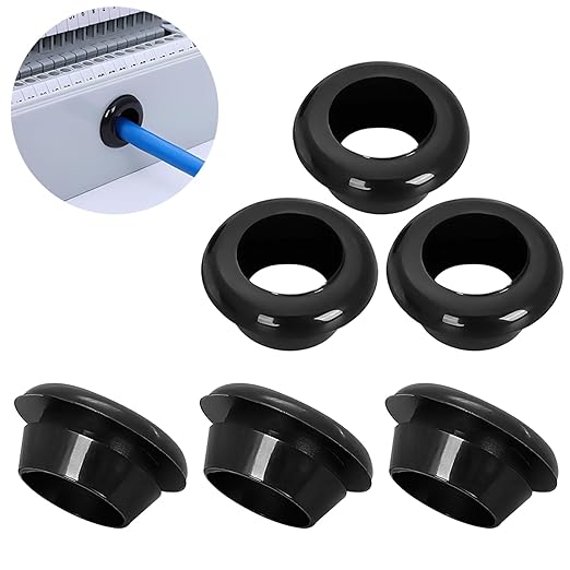 Qrity 20 PCS Rubber Grommets Cable Railing, Car Grommet, Cable Railing Protective Sleeves for Metal Posts, ID 10mm Mount Dia 12mm