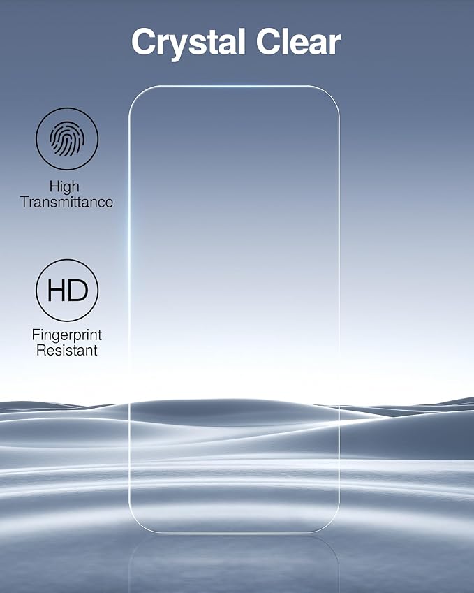 SMARTDEVIL 2 Pack for iPhone 16 Privacy Screen Protector, Military Grade Shatterproof, 9H Hardness, Anti-Spy Tempered Glass, Fast & Easy Instlltion, Case Friendly