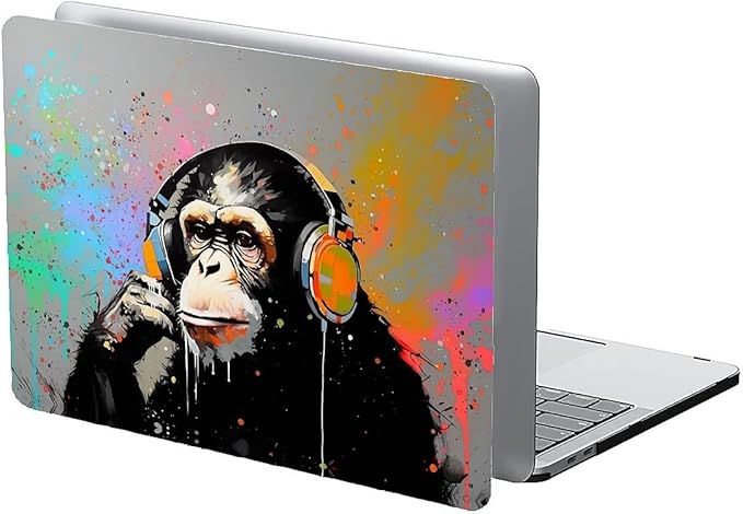 Compatible with MacBook Air 13.3 13.6 Inch Case 2022 2021 2020 2019 Plastic Hard Shell Case Cover,13.6 Air (A2681) M2 2022, Monkey