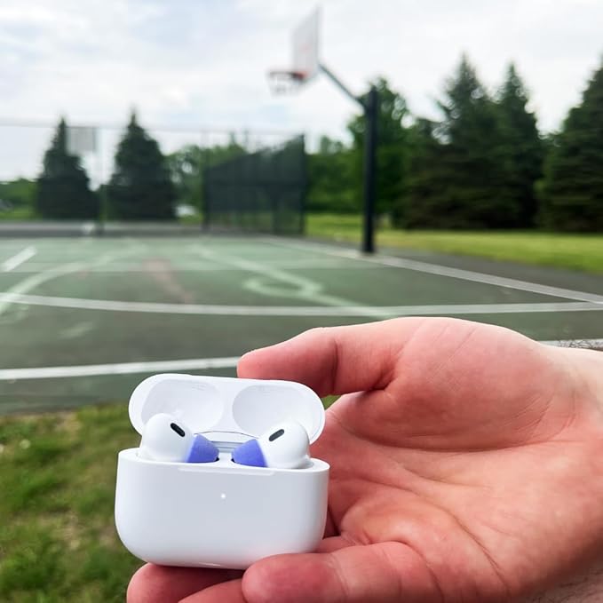 Comply Memory Foam Replacement Earbud Tips for Apple AirPods Pro 1 & 2 | Ultimate Comfort, Secure Fit, Superior Noise Isolation | Anti Slip, Prevent from Falling Out | Blue, Medium (3 Pairs)