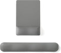 UnivoColors Design-Wave Set of Keyboad Wrist Rest & Mouce Pad,Artificial Sheepskin+Memory Foam+Ergonomic+Anti-Slip Gel, Resilience Support During Work and Gaming,Keyboard Accessory,Grey