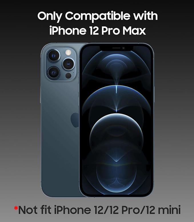 Magnetic for iPhone 12 Pro Max Case, Compatible with MagSafe, Built-in Camera Lens Protector, Logo View, Military Grade Drop Proof Phone Case Cover, Desert Titanium