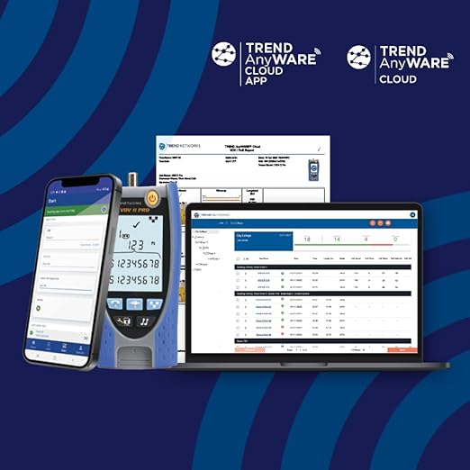 TREND Networks | R158005 | VDV II Pro | Cloud Connected | Voice, Data and Video Cable Verifier | Copper Cable Tester | Advanced Wiremap & Troubleshooting Tool