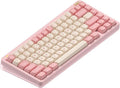 nuphy Halo75 V2 Mechancial Gaming Kyeboard,75% Wireless Hot Swappable Bluetooth Keyboard,83 Kyes RGB Backlit Keyboard,Support Bluetooth/2.4GHz/USB-C-Pink Silent Red Clear-Top Switch