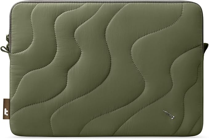 tomtoc 360 Protective Puffy Laptop Sleeve for 14-inch MacBook Pro M4/M3/M2/M1 Pro/Max A3112 A3401 A3185 A2992 A2918 A2779 2024, 13.5/13.8-inch Surface Laptop 7(Copilot+ PC)/6/5/4/3, Quilted Design