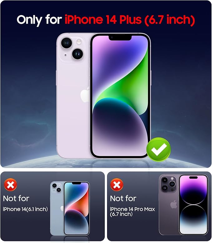 Magnetic for iPhone 14 Plus Case [Compatible with MagSafe][Built-in Camera Lens Protector] Slim Soft Silicone Bumper Shockproof Metallic Luster Phone Case (Gray)