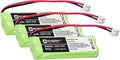 Synergy Digital Cordless Phone Batteries, Compatible with Vtech 89-1337-00-00, BT18443, BT28443 Cordless Phone Batteries (Ni-MH, 2.4V, 500 mAh), Set of 3