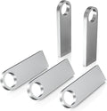 ABLAZE 16GB Flash Drive 5 Pack, Metal USB 2.0 Thumb Drives with Keychains USB Stick Pendrive (Sliver)