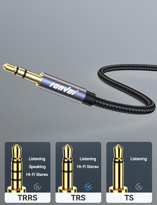 20FT 3.5mm Aux Jack Audio Extension Cable,Male to Female,TRS Headphone Extension Cable Compatible with Heaphone, MP3 Players iPhone iPad Tablets Media Player