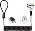 Security Hardware Cable Lock Kit,Retractable Cable Lock Portable Keyed Laptop Lock 3 Keys 6.2Ft for Monitors, Laptops, MacBooks, Tablets, iPad,Mac mini, (Keyed Different)