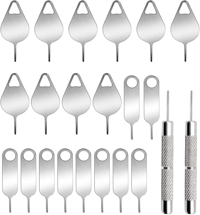 22Pcs SIM Card Removal Openning Tool Tray Eject Pins Needle Opener Ejector Compatible with iPhone 16/15/14/13/12 Pro Max Mini,Galaxy S21/22/23 Series,All HTC iPad Cell Phone Smartphone