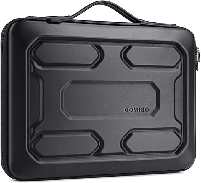 DOMISO 17 inch Laptop Sleeve with Handle Shockproof Computer Bag Waterproof EVA Protective Carrying Case for 17.3" MSI GS73VR Stealth Pro/HP Envy 17/LG Gram 17"/ROG Strix GL702VS, Black