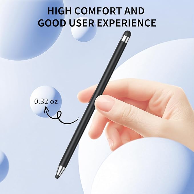 Stylus (10Pcs), Stylus Pen for Touchscreen, High Precision and Sensitivity Stylus Pen for iPad/iPhone/Samsung/Android Smartphone and Tablets, Compatible with All Capacitive Touch Screen (Black/White)