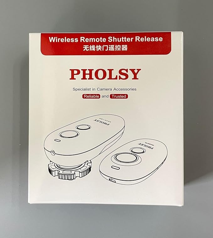 PHOLSY Wireless Shutter Release Camera Remote Control for Fujifilm GFX50S, XPro2, X-H1, X-T2, X-T1, X-T10, X-T20, X-T100, X-E2S, X-E2, X-M1, X-A3, X-A2, X-A1, X-A10, X100F, X100T, X70, X30, XQ2, XQ1