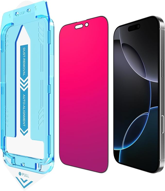 EGKimBa for iPhone Air Privacy Screen Protector, Gradient Color Tempered Glass, Bubble Free, Easy Installation, Auto Dust-Elimination, Anti Blue Light