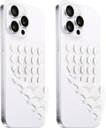 2 Pack Silicone Suction Cup Phone Case Mount Double Sided, Hands-Free Strong Grip Silicon Phone Holder, Non Slip Phone Accessories for Selfies and Videos (Translucent)