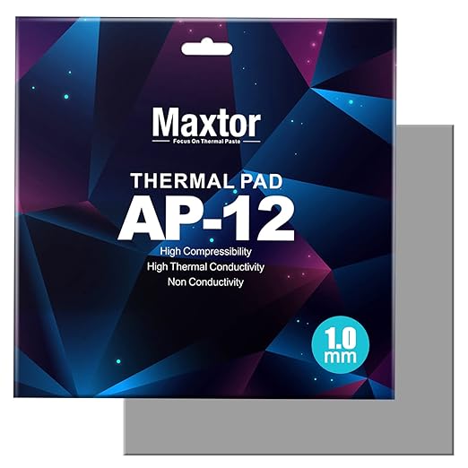 Silicone Thermal Pads 14.8 W/mK, 120x120x1.0mm (1 pcs) Non Conductive Heatsink Cooling Pads for Laptop Heatsink/SSD/CPU/IC/LED Cooler