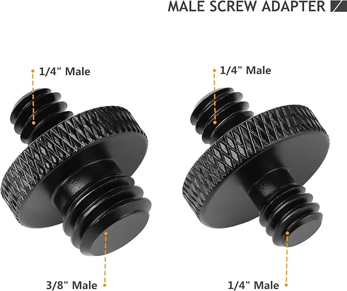 24 Pcs Camera Screw Adapter Set - 1/4 to 3/8 Tripod Mount Converter for Camera, Monopod, Ballhead, Flash Light Stand