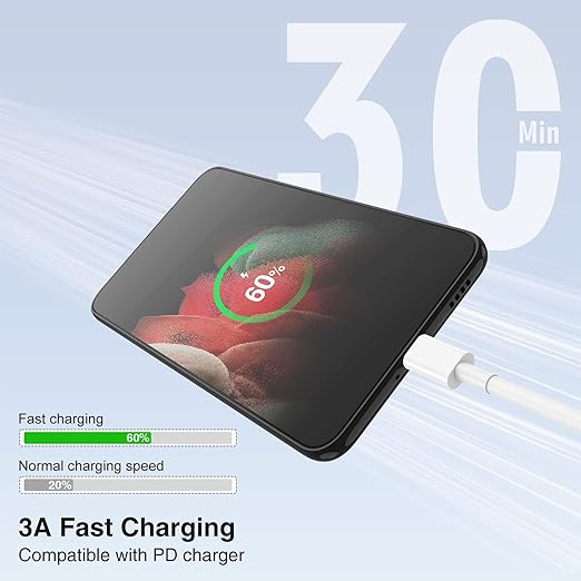 3-Pack 3.3FT 60W USB C to USB C Cable, Type C to Type C Cable,Fast Charging Cable for iPhone 16 15 Pro Plus Pro Max，for Galaxy S24 S23, for iPad Pro/Air, for MacBook Pro/Air and More