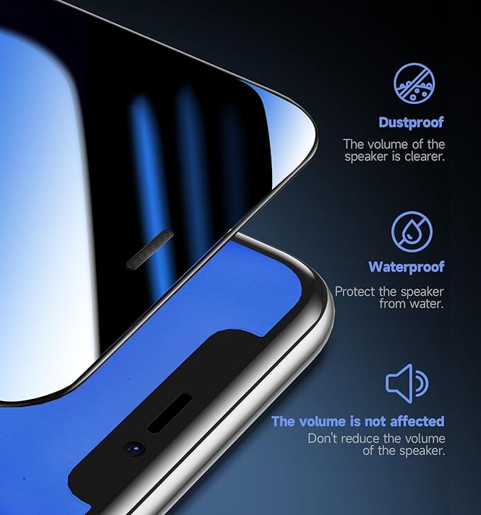 MAGIC JOHN 2 Pack for iPhone 11/iPhone XR 6.1 inch Privacy Glass Screen Protector, Auto Dust-Elimination Installation, Bubble Free, HD Clear, Easy Installation
