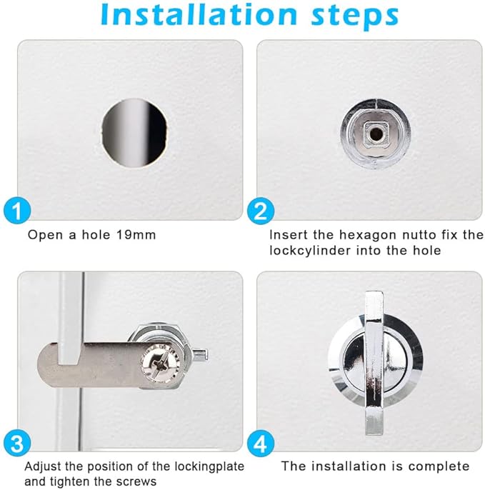 Thumb Operated Offset Cam Lock,Replacement Keyless Compartment Latch, Non-Locking Compartment Lock for RV, Camper, Vehicles, Storage Door Cabinet Mailbox Drawer(Color:L: 19 x 20mm)