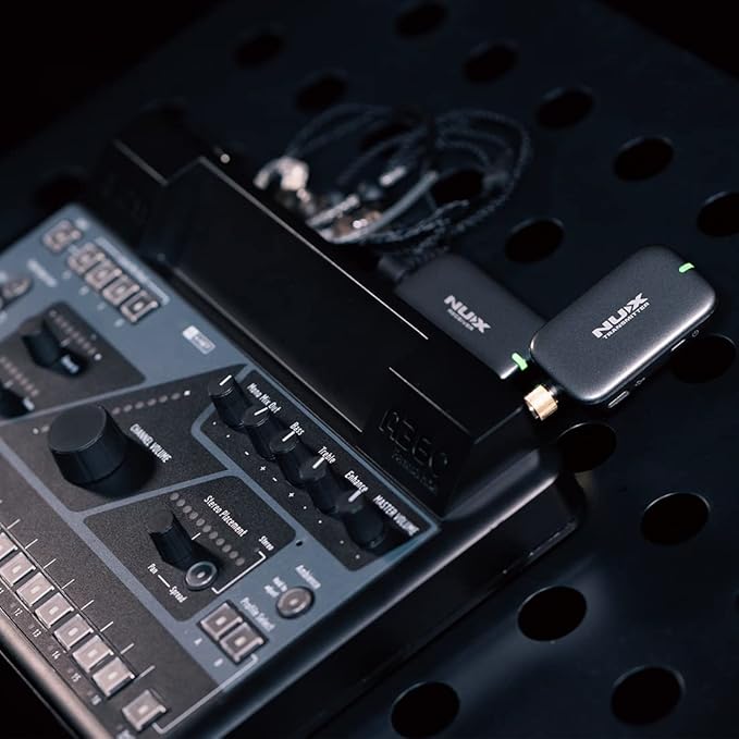 NUX B-7PSM 5.8 GHz Wireless in-Ear Monitor System, Stereo IEM,Charging Case Included, Stereo Audio transmitting, Designed for Live Shows and Band Rehearsals,not Suitable for Personal Silent Practice