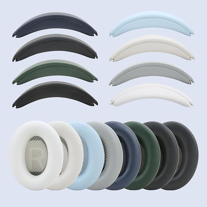Headband and Earpads Compatible with Bose QuietComfort QC35 QC45 Headphones Waterproof and Sweat-Resistant (Light Gray)