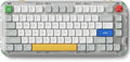 nuphy Kick75 Wireless Low Profile Mechanical Keyboard with Volume Knob,75% Hot Swappable Custom Keyboard,80 Keys RGB Backlit with PBT Keycaps,BT/2.4G/USB-C (Silver Nano Switch)