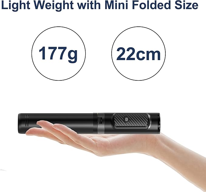 Selfie Stick Tripod with Remote Aluminum Alloy Phone Tripod Bluetooth Remote and 270°Rotation Stand Compatible with iPhone and Android Phone