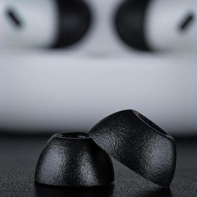 Comply TrueGrip MAX | Premium Memory Foam Replacement Earbud Tips for Apple AirPods Pro 1 & 2 | Long Lasting Comfort, Extreme Durability, Secure Fit, Superior Noise Isolation| Black (Large) (1 Pair)