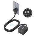TROND 360° Rotating Flat Plug Extension Cord 6ft, Low Profile Small Power Strip, 3 Side Grounded Outlet, 13A, SPT 16/3 Gauge Cable for Indoor Home Office Kitchen Cruise Travel Essentials, Black
