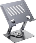 360° Rotating Tablet Stand - Adjustable iPad Tablet Holder for Desk, Foldable iPad Swivel Stand for Home & Office (Slate Gray)