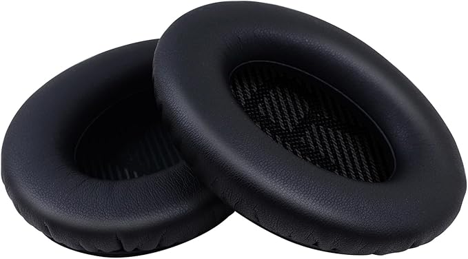 Replacement Ear Pads for Bose QuietComfort 35 35 II 15 25(qc 35 25 15/QC35 ii), Headphone Ear Covers, High Density Memory Cotton, Soft Leather, Adaptive Noise Isolation Headphones Pads Cushions