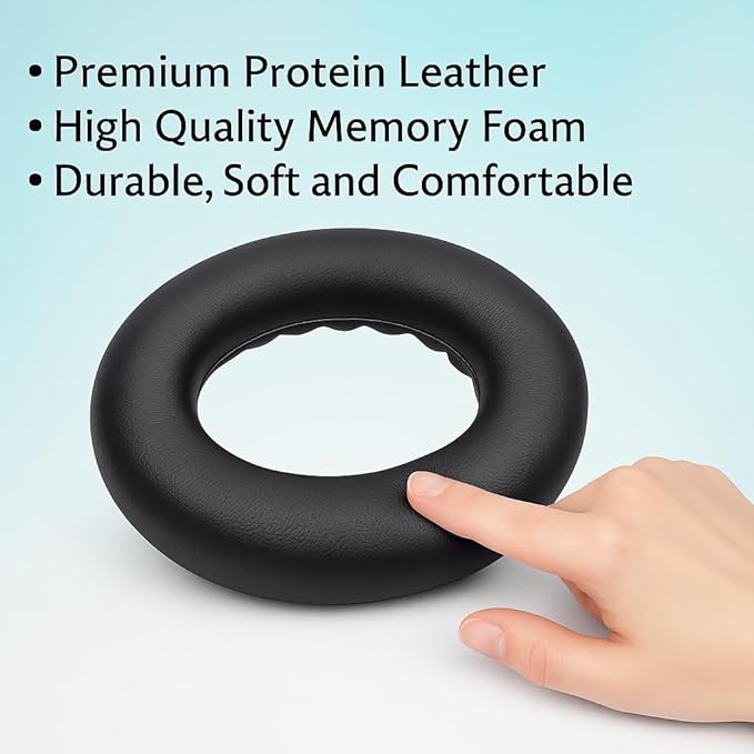 Premium Replacement Ear Pads for Bose QC2, QC15, QC25, QC35 I & II – Soft Protein Leather & Memory Foam Cushions – Enhanced Noise Isolation – Easy Installation Kit & Cleaning Cloth