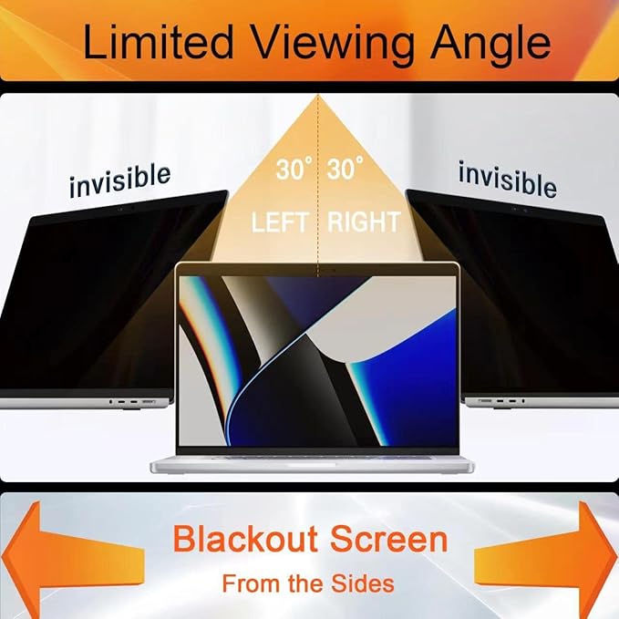 Mamol Privacy Screen MacBook Pro 16 Inch 2019 (A2141), Magnetic Removable Anti Glare Blue Light Filter Privacy Screen Protector with Webcam Cover for 16'' Apple Mac Laptop