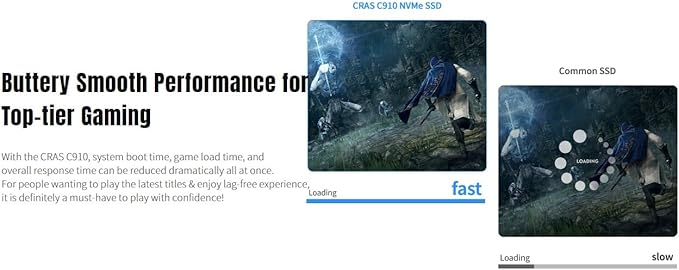KLEVV CRAS C910 1TB M.2 2280 NVMe PCIe Gen4x4 Laptop & Desktop Internal SSD Heatsink Included, up to 5000MB/s (K01TBM2SP0-C91)