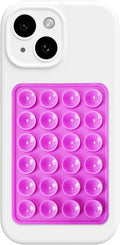 AZXYI Silicone Suction Phone Case Mount, Silicon Adhesive Suction Cup Phone Mount, Non Slip Sticky Phone Grip for Cellphone, Strong Grip Holder for Selfies and Videos (Purple)