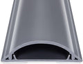 Cord Cover 6.6ft(2xL3.3Ft), Large Capacity Gray PVC Cord Hider - Hard Floor Wire Cover for Cable Management - 1.8" W x 0.6" H