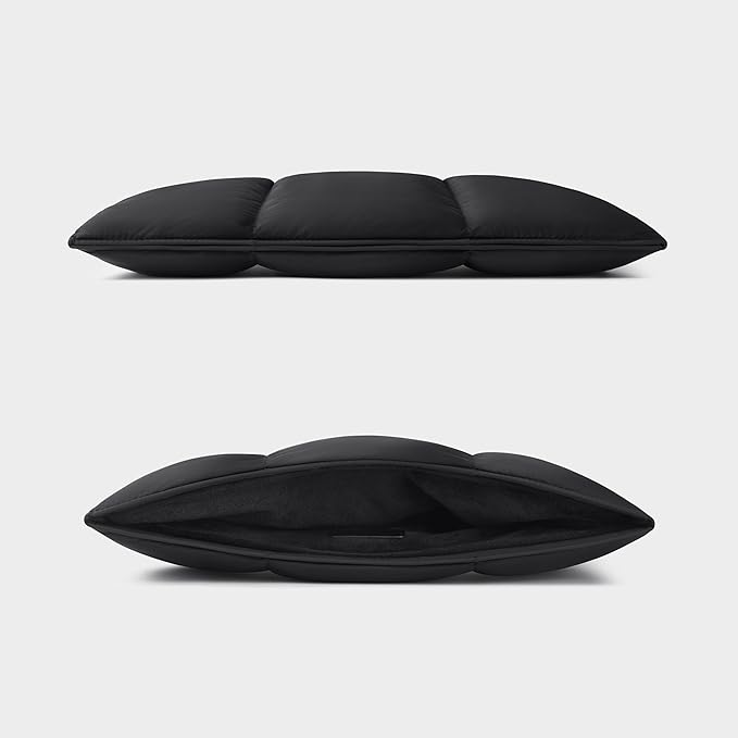 Comfyable Puffy Laptop Sleeve 13 Inch 14 Inch, Quilted Puffer Laptop Carrying Case, Pillow Case Compatible with MacBook Air M4 2025 M3 M2 M1, MacBook Pro M4 Pro/Max, Black