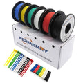 Fermerry 28 AWG Stranded Wire Spool 50ft Each 6 Colors Flexible 28 Gauge Silicone Hook up Wire Kit Electrical Tinned Copper Wire