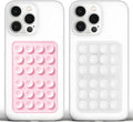 Anteel Medium-Sized Silicone Suction Phone Case Adhesive Mount, Enhanced Suction Power and Upgraded Thickened Sticky Phone Grip, Durable, Hands-Free Sticky Phone Holder, 2.28"x3.46" (LPK&TP)