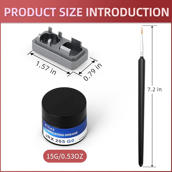 YIMAGUJRX RUNJRX Keyboard Switch Lube Kit JRX 205G0 0.53oz/15g, Switch Opener for MX Cherry Panda Kailh Switch,Lube Brush for Mechanical Keyboard Switch
