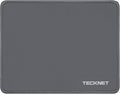 TECKNET Mouse Pad with Anti-fray Stitchin, Waterproof Surface & Non-Slip Rubber Base with Stitched Edges Gaming Mouse Mat for Laptop，Compatible with Laser and Optical Mice - Dark Gray