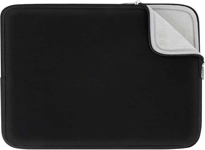 RAINYEAR Laptop Sleeve Protective Case Soft Lining Zipper Cover Padded Carrying Bag Compatible with Notebook Computer Ultrabook Chromebook 13"-13.3", Blcak (Upgraded Version)