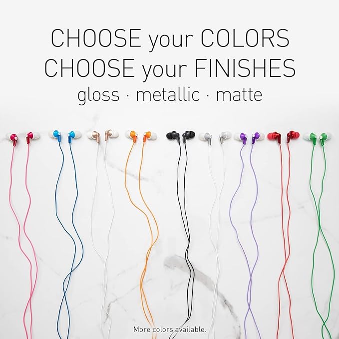 Panasonic ErgoFit Wired Earbuds, 3.5mm Jack In-Ear Headphones Wired with Dynamic Crystal-Clear Sound and Ultra Soft Ergonomic Custom-Fit Earpieces (S/M/L), for Phones and Laptops - RP-HJE120-P (Pink)