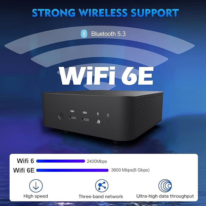 Reatan A9 Mini Gaming PC AMD Ryzen 9 7940HS 64GB DDR5 2TB SSD 5600 MHz RAM, Desktop Mini Computers, Radeon 780M Graphics, 2.5Gbps LAN, HDMI 2.1, 8K USB 4.0 Wi-Fi 6E/BT5.3