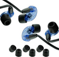 Comply 100 Core Series | Memory Foam Replacement IEM Ear Tips for Etymotic, Westone, Klipsch & More | Superior Noise Isolation, Ultimate Comfort, Secure Fit | Oval, Black, Small (3 Pairs)