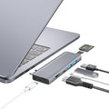 USB C Hub, USB C Adapter, 7 in 2 USB-C Hub for MacBook with Thunderbolt 4, 4K HDMI, Type C, 2 USB A, SD/TF Card Reader, Compatible with MacBook Pro 2016-2024, MacBook Air 2018-2025 (Midnight)