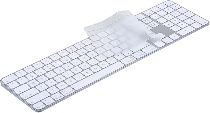 Keyboard Cover for 2024 M4 iMac Magic Keyboard (Model A3119, Touch ID, with Numeric Key) - Ultra Thin, Protective and Clear Keyboard Cover Protector Skin