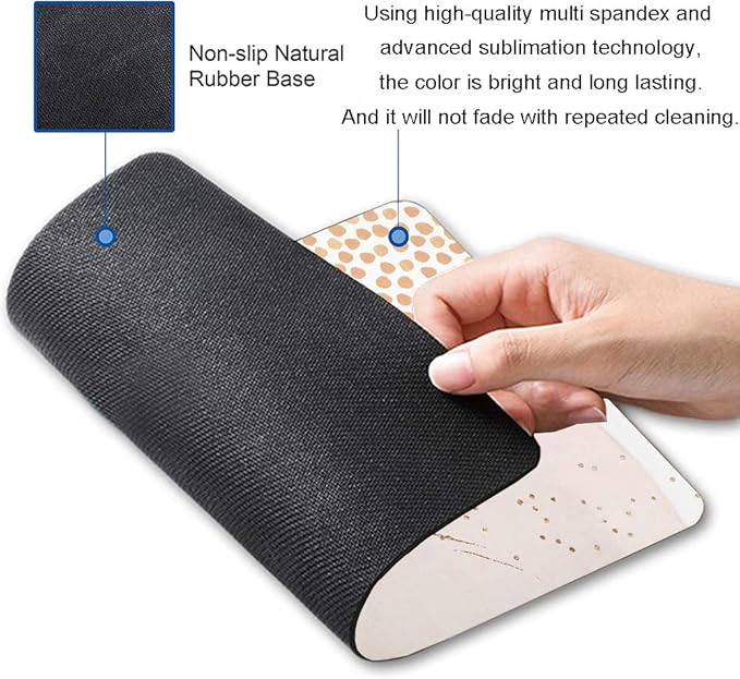 Mouse Pad, Abstract Design Mouse Pad, Washable Square Cloth Mousepad for Office Laptop, Non-Slip Rubber Computer Mouse Pads for Wireless Mouse, Cute Mouse Pads for Desk